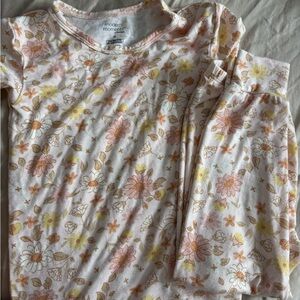 Gerber Floral Kids Pajama Set - Pink and Yellow